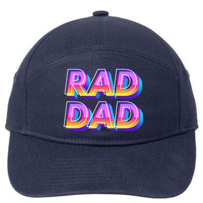 Rad Dad 80s Style Father's Day Gift 7-Panel Snapback Hat