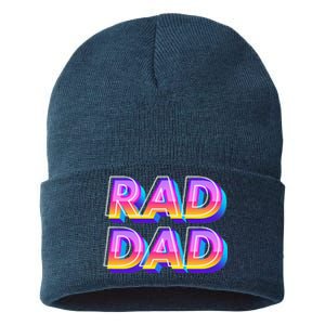 Rad Dad 80s Style Father's Day Gift Sustainable Knit Beanie