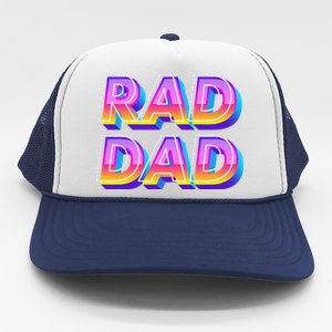 Rad Dad 80s Style Father's Day Gift Trucker Hat