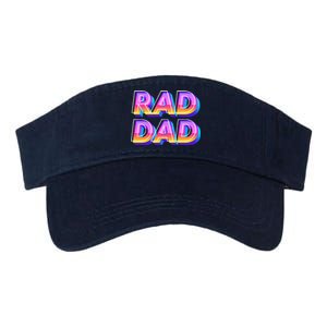 Rad Dad 80s Style Father's Day Gift Valucap Bio-Washed Visor