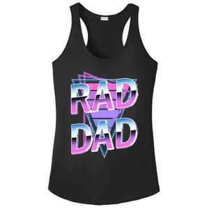 Rad Dad 80S Great Gift Ladies PosiCharge Competitor Racerback Tank