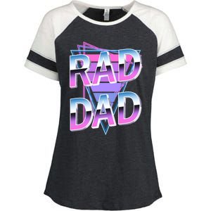 Rad Dad 80S Great Gift Enza Ladies Jersey Colorblock Tee