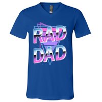 Rad Dad 80S Great Gift V-Neck T-Shirt