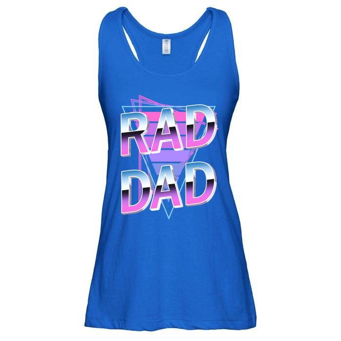 Rad Dad 80S Great Gift Ladies Essential Flowy Tank