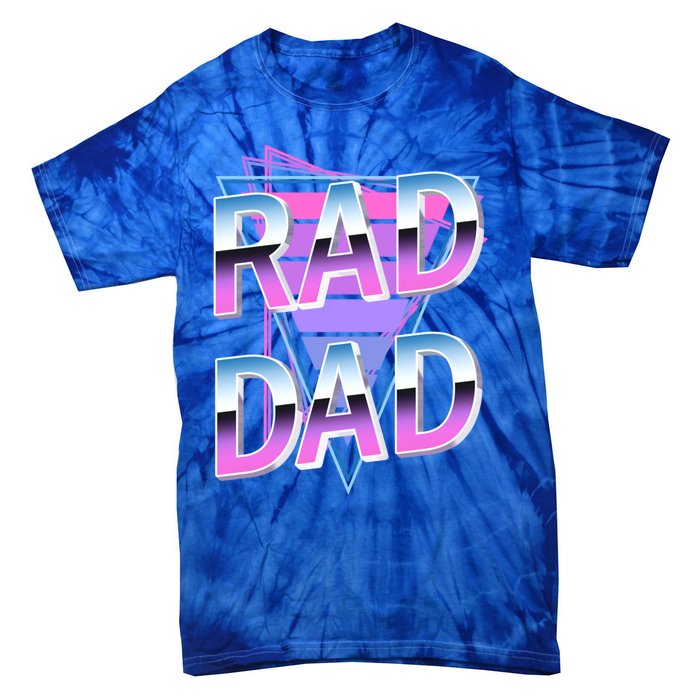 Rad Dad 80S Great Gift Tie-Dye T-Shirt