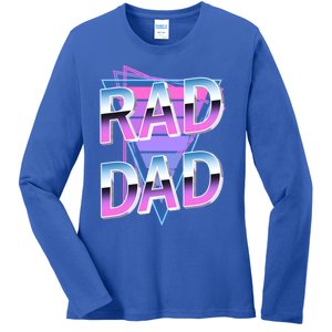 Rad Dad 80S Great Gift Ladies Long Sleeve Shirt