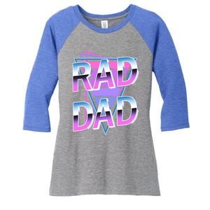 Rad Dad 80S Great Gift Women's Tri-Blend 3/4-Sleeve Raglan Shirt