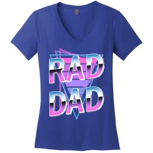 Rad Dad 80S Great Gift Women's V-Neck T-Shirt