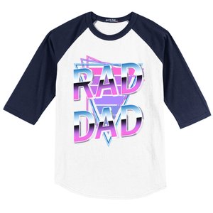 Rad Dad 80S Great Gift Baseball Sleeve Shirt