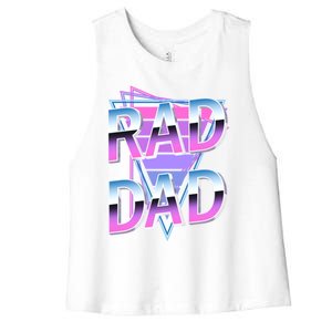 Rad Dad 80S Great Gift Women's Racerback Cropped Tank