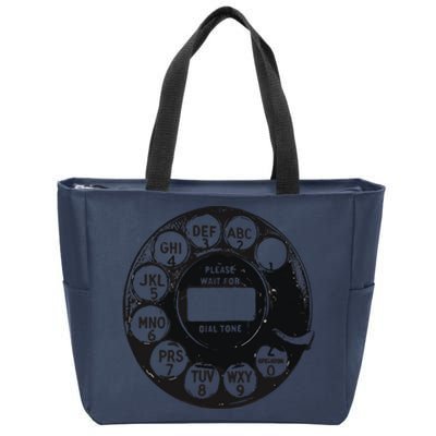 Rotary Dial 80sretro Zip Tote Bag