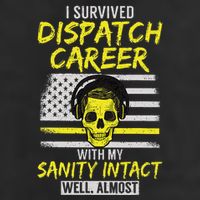 Retired Dispatcher 911 Thin Yellow Line Patriotic Golf Towel