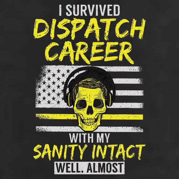 Retired Dispatcher 911 Thin Yellow Line Patriotic Golf Towel
