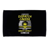 Retired Dispatcher 911 Thin Yellow Line Patriotic Microfiber Hand Towel