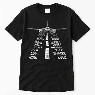 Retro Distressed Aviation Plane Pilot Tall T-Shirt