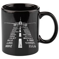 Retro Distressed Aviation Plane Pilot 11oz C Handle Ceramic Mug