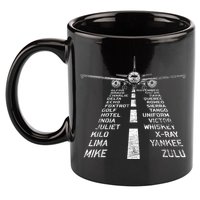 Retro Distressed Aviation Plane Pilot 11oz C Handle Ceramic Mug
