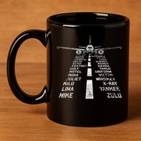 Retro Distressed Aviation Plane Pilot 11oz C Handle Ceramic Mug