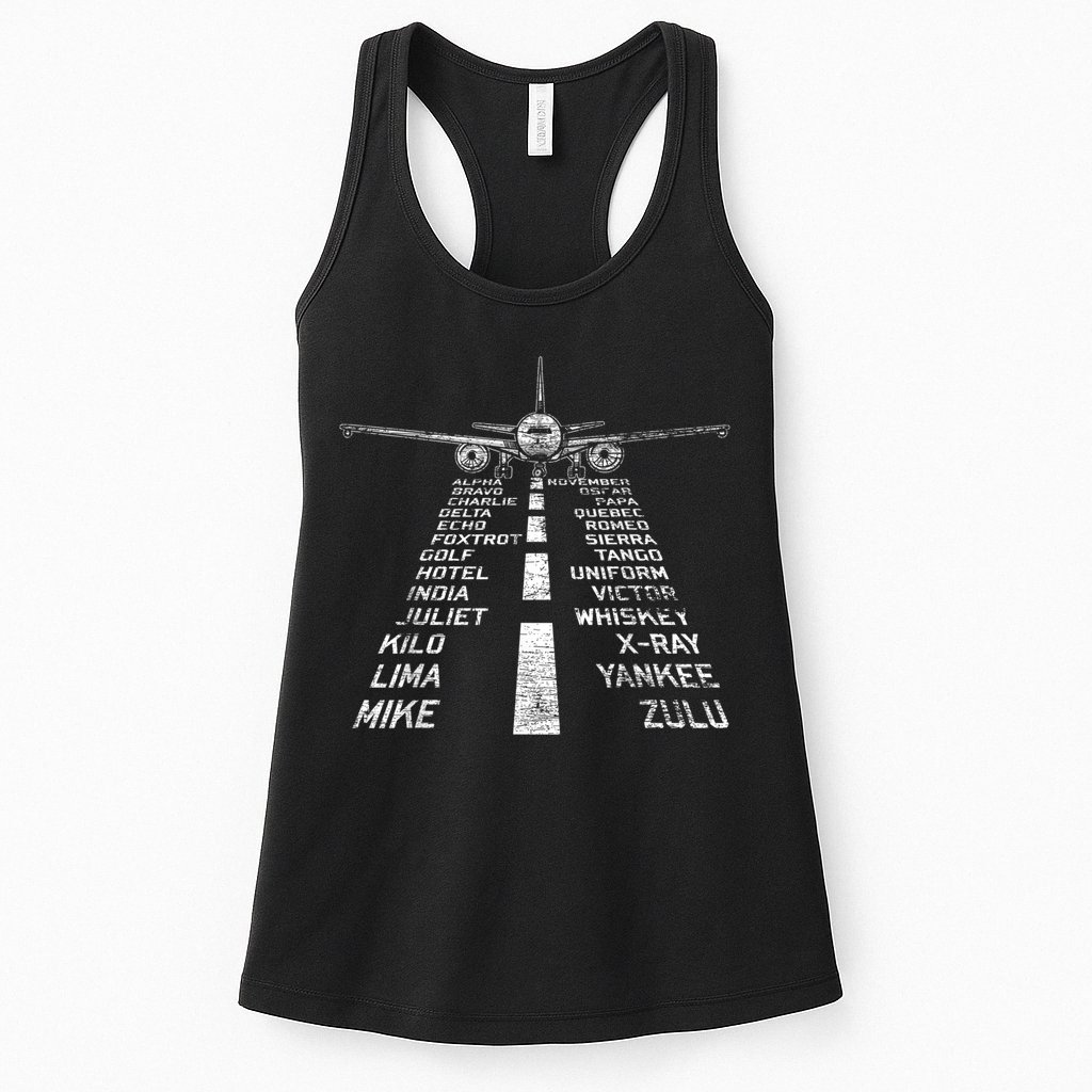 Retro Distressed Aviation Plane Pilot Womens Tank Top