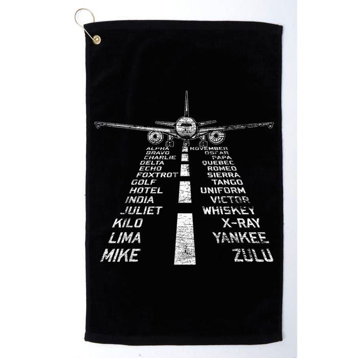 Retro Distressed Aviation Plane Pilot Golf Towel