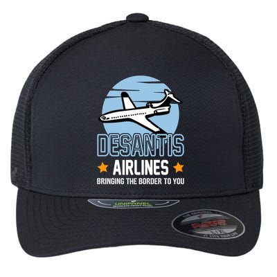 Retro Desantis Airlines Funny Flexfit Unipanel Trucker Cap