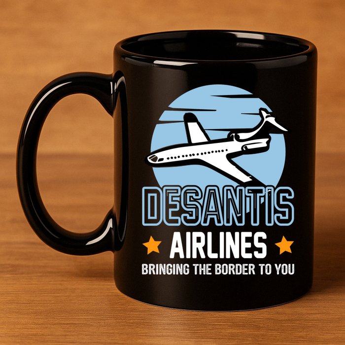 Retro Desantis Airlines Funny 11oz C Handle Ceramic Mug
