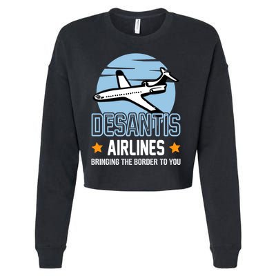 Retro Desantis Airlines Funny Cropped Pullover Crew