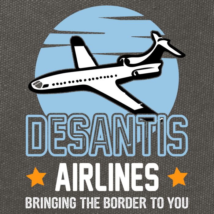 Retro Desantis Airlines Funny Cotton Canvas Backpack