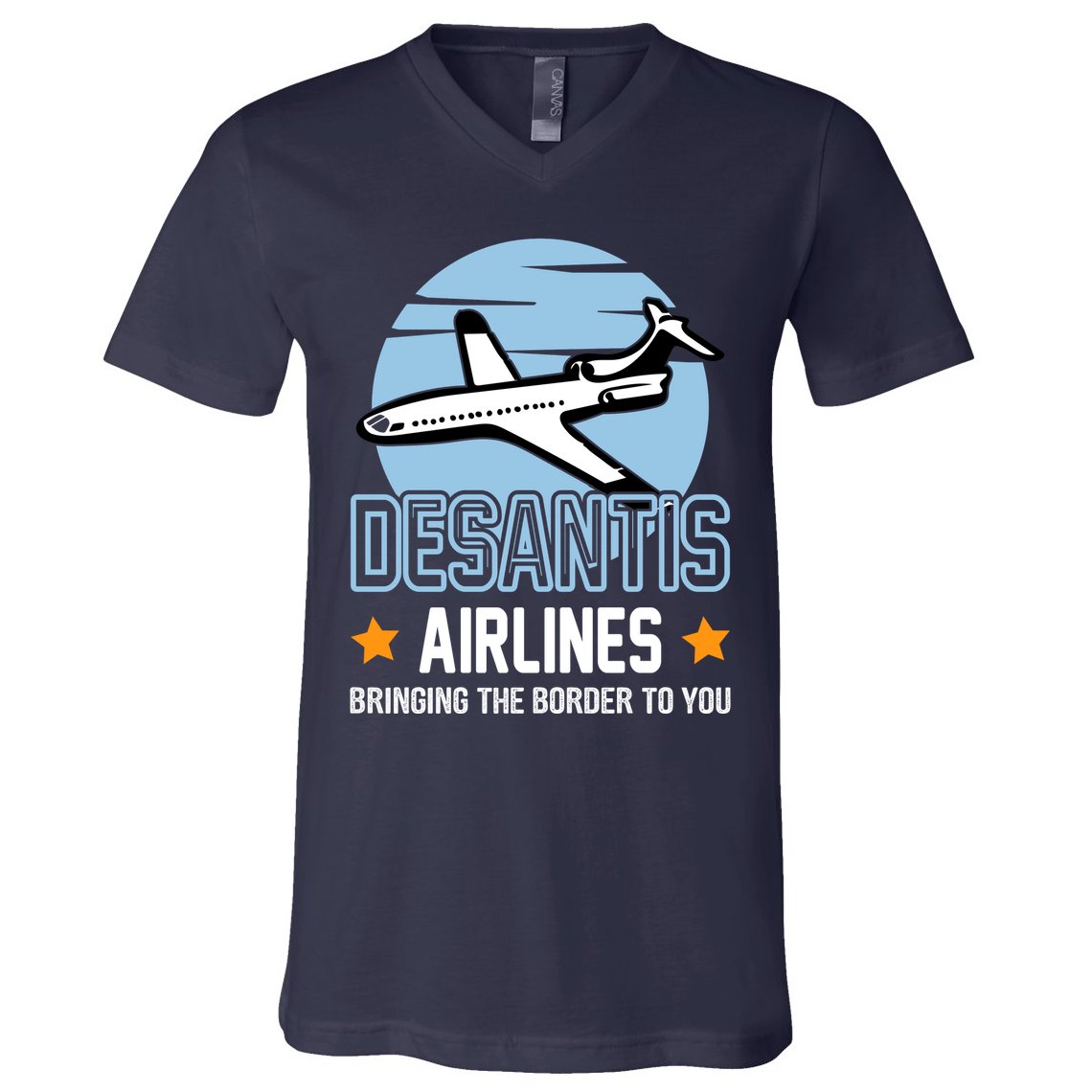 Retro Desantis Airlines Funny V-Neck T-Shirt