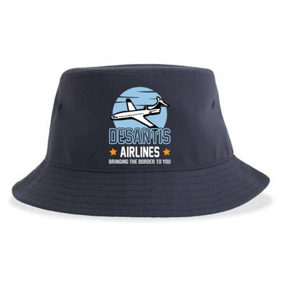 Retro Desantis Airlines Funny Sustainable Bucket Hat