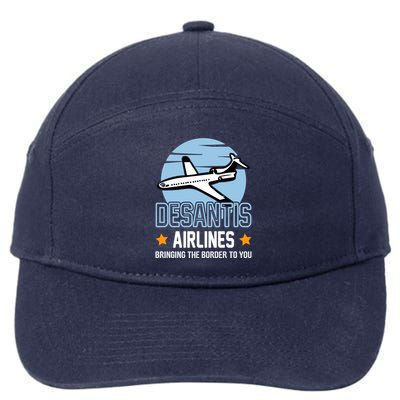 Retro Desantis Airlines Funny 7-Panel Snapback Hat
