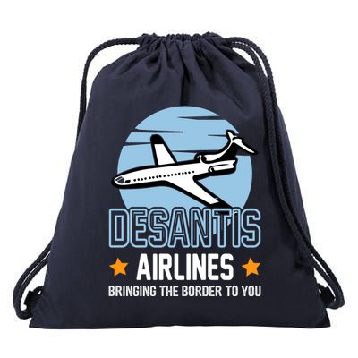 Retro Desantis Airlines Funny Drawstring Bag