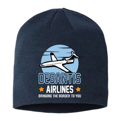 Retro Desantis Airlines Funny Sustainable Beanie