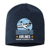 Retro Desantis Airlines Funny Sustainable Beanie