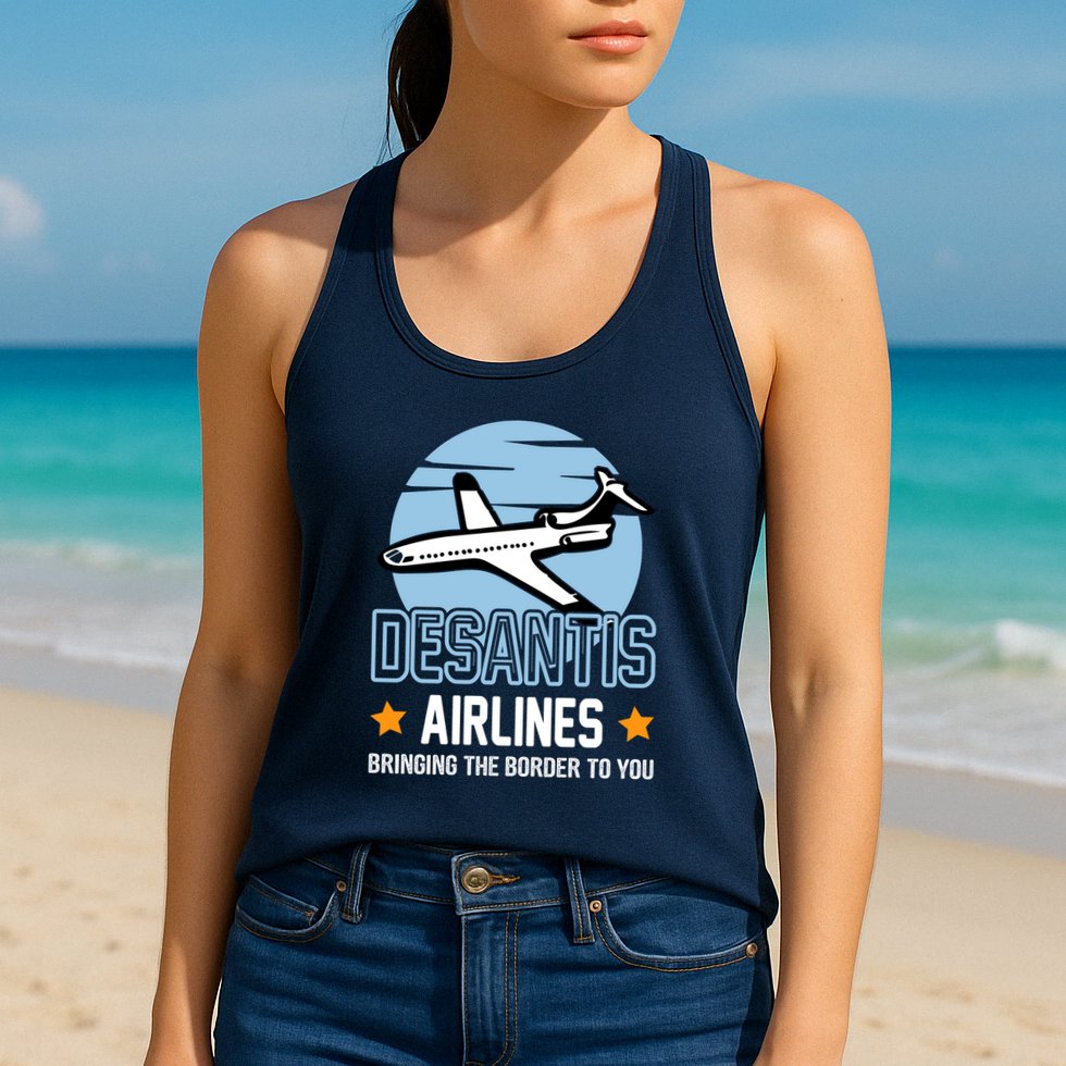 Retro Desantis Airlines Funny Womens Tank Top