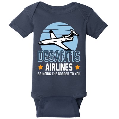 Retro Desantis Airlines Funny Baby Bodysuit
