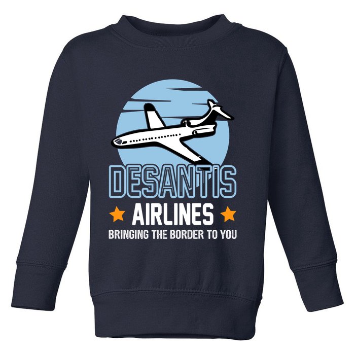 Retro Desantis Airlines Funny Toddler Sweatshirt