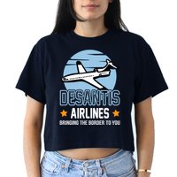 Retro Desantis Airlines Funny Crop Top