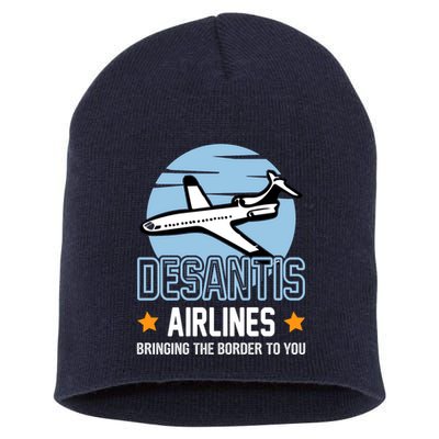 Retro Desantis Airlines Funny Short Acrylic Beanie