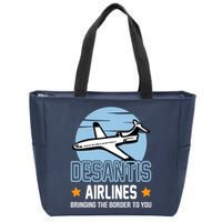 Retro Desantis Airlines Funny Zip Tote Bag