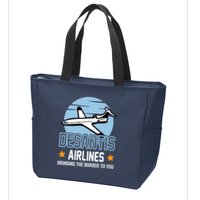 Retro Desantis Airlines Funny Zip Tote Bag