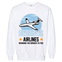 Retro Desantis Airlines Funny Garment-Dyed Sweatshirt