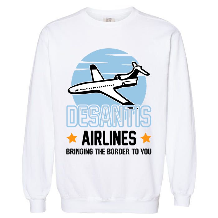Retro Desantis Airlines Funny Garment-Dyed Sweatshirt