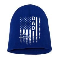 Rowing Dad American Flag Vintage Christmas Fathers Day Cute Gift Short Acrylic Beanie