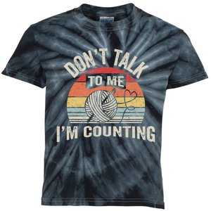 Retro DonT Alk O Me IM Counting Crochet Crocheting Kids Tie-Dye T-Shirt