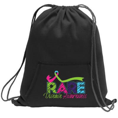 Rare Disease Awareness Rare Disease Day Warriors 2024 Sweatshirt Cinch Pack Bag