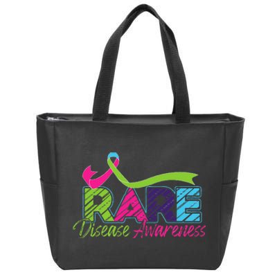 Rare Disease Awareness Rare Disease Day Warriors 2024 Zip Tote Bag