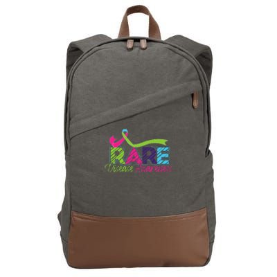 Rare Disease Awareness Rare Disease Day Warriors 2024 Cotton Canvas Backpack