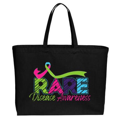 Rare Disease Awareness Rare Disease Day Warriors 2024 Cotton Canvas Jumbo Tote