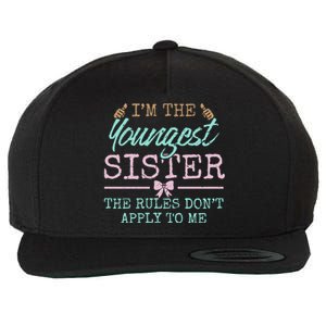 Rules Don't Apply To Me Youngest Adult 3 Sisters Matching Gift Wool Snapback Cap